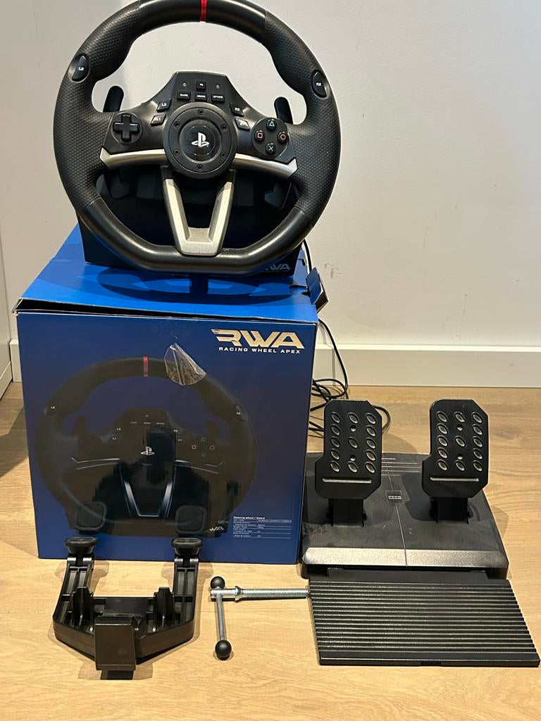 PS4 Racestuur met pedalen RWA, Spelcomputers en Games, Spelcomputers | Sony PlayStation Consoles | Accessoires, Ophalen, Zo goed als nieuw