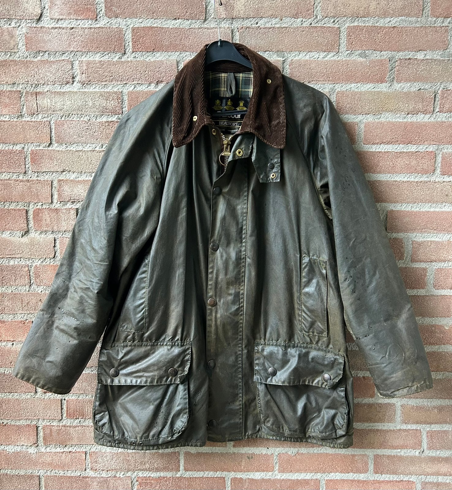 Barbour Beaufort Waxjas Waxed Jack Made England 40, Kleding | Heren, Ophalen of Verzenden, Zo goed als nieuw, Maat 48/50 (M), Groen