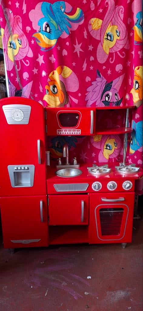 speelgoedkeukentje met veel accessoires, Ophalen, Gebruikt, Hout, Speelkeuken
