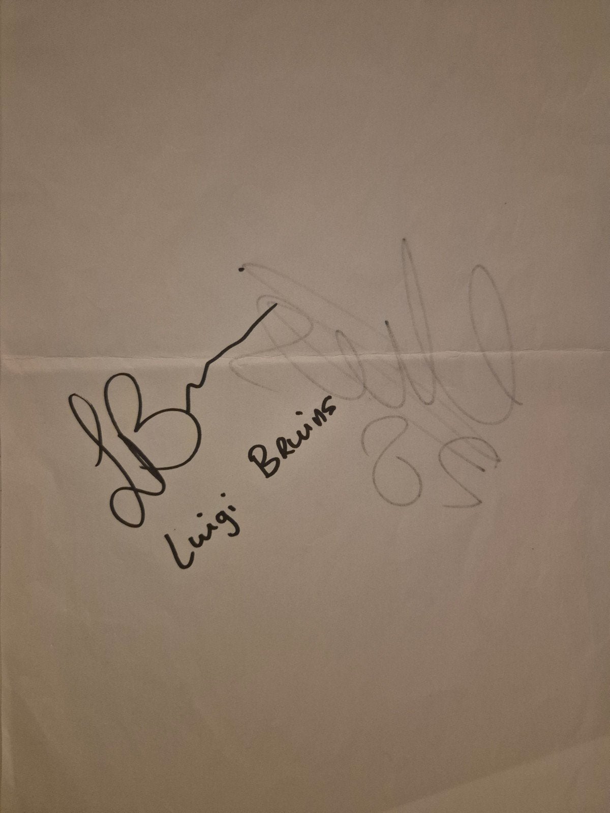 originele handtekening van Eliano reijnders, en luigi bruins, Boeken, Ophalen of Verzenden, Zo goed als nieuw