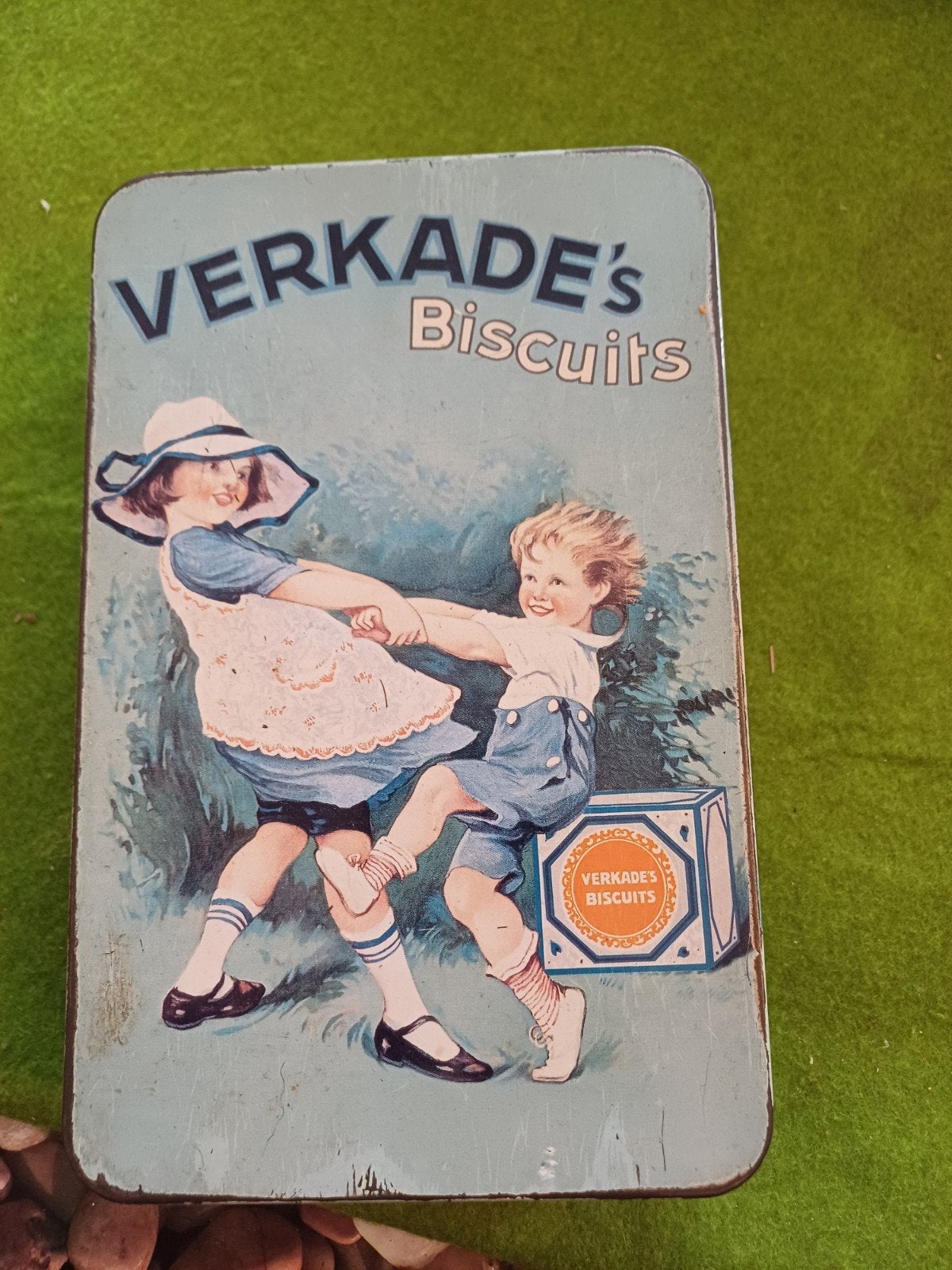 Vintage Verkade's Biscuits blik, Ophalen of Verzenden