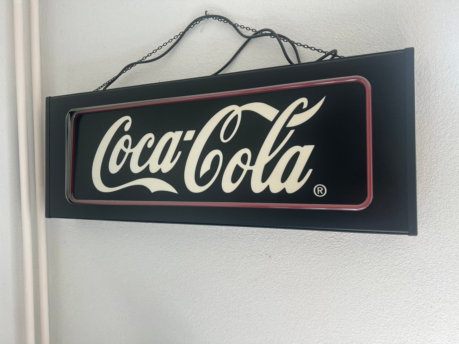 Coca cola licht reclame box, Huis en Inrichting, Ophalen, Gebruikt, Met ophangmogelijkheid, Kunststof