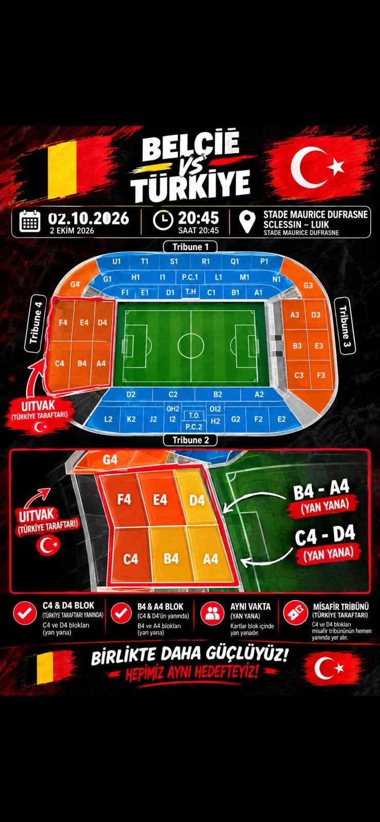 BELGIE TURKIJE tickets naast uitvak, Twee personen, Oktober
