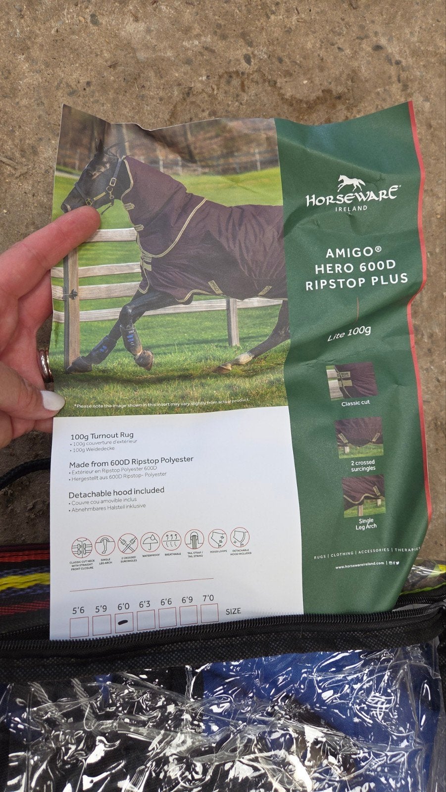 Horseware Amigo HERO 600D Ripstop Plus, Dieren en Toebehoren, Ophalen of Verzenden, Nieuw, Recreatie