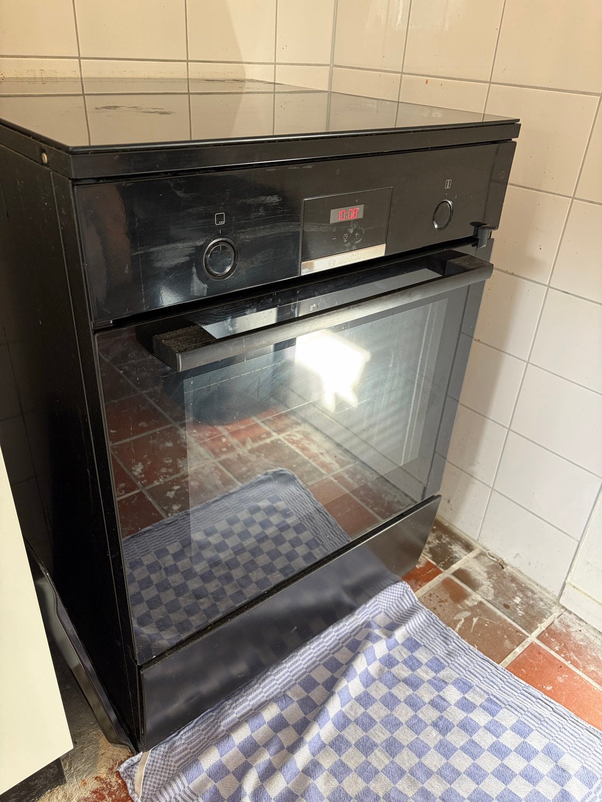 Bosch HLN39A060U inductiefornuis met electrische oven, Ophalen, Gebruikt, Oven, Hete lucht