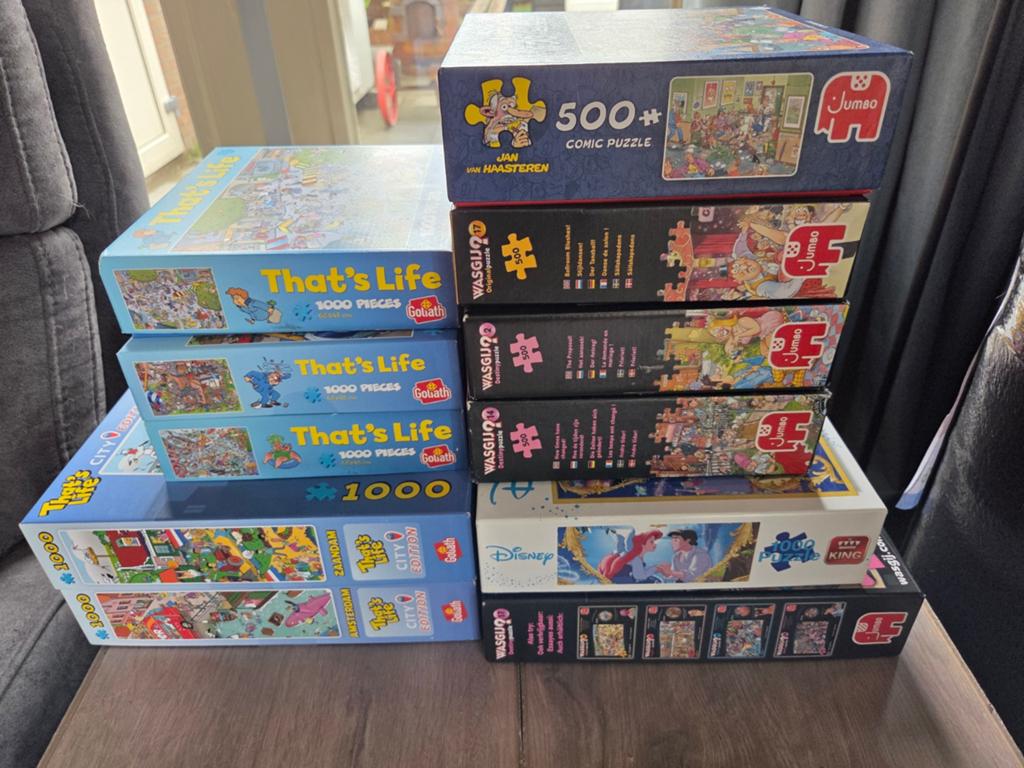 Puzzels, Ophalen of Verzenden, 500 t/m 1500 stukjes, Zo goed als nieuw