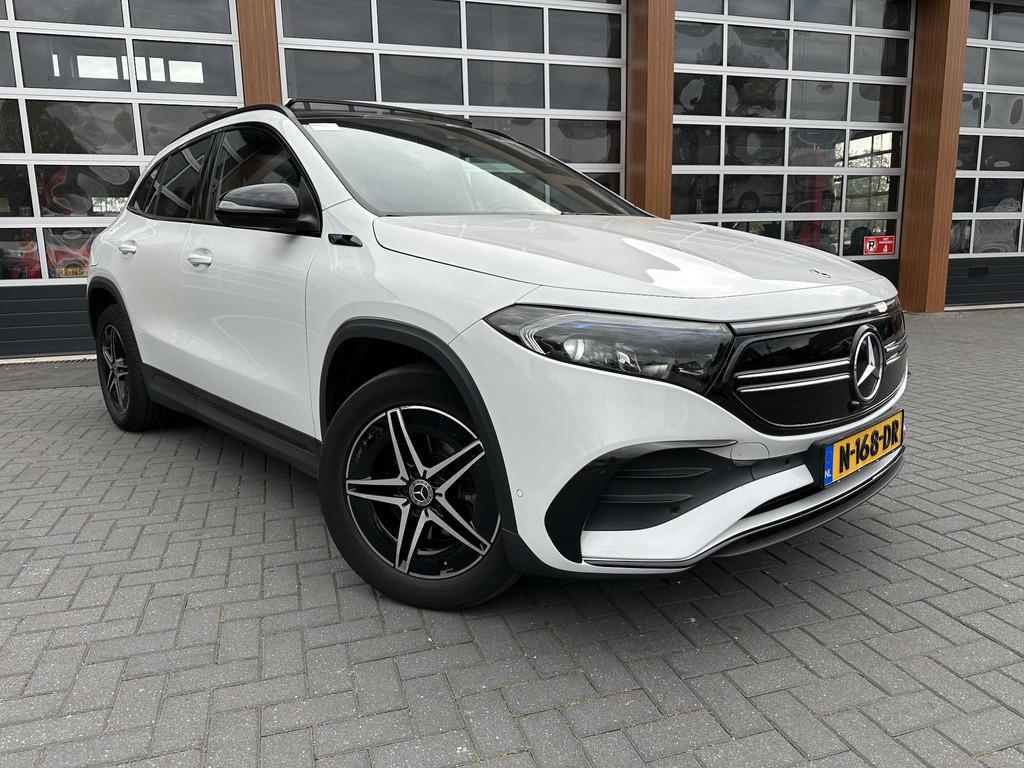 Mercedes-Benz EQA 250 Business Solution AMG 67 kWh | Panoram, Auto's, Gebruikt, 190 pk, Leder en Stof, Wit