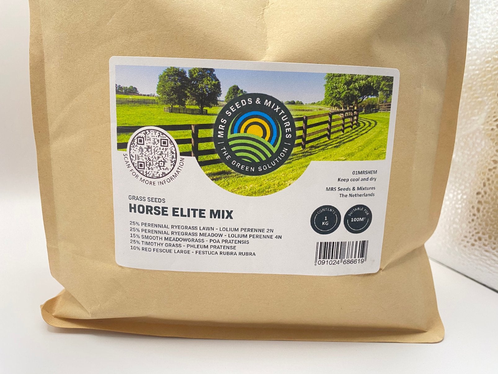 Graszaden Horse Elite Mix - 1 kg voor 100m², Ophalen of Verzenden, Gehele jaar, Volle zon, Zaad