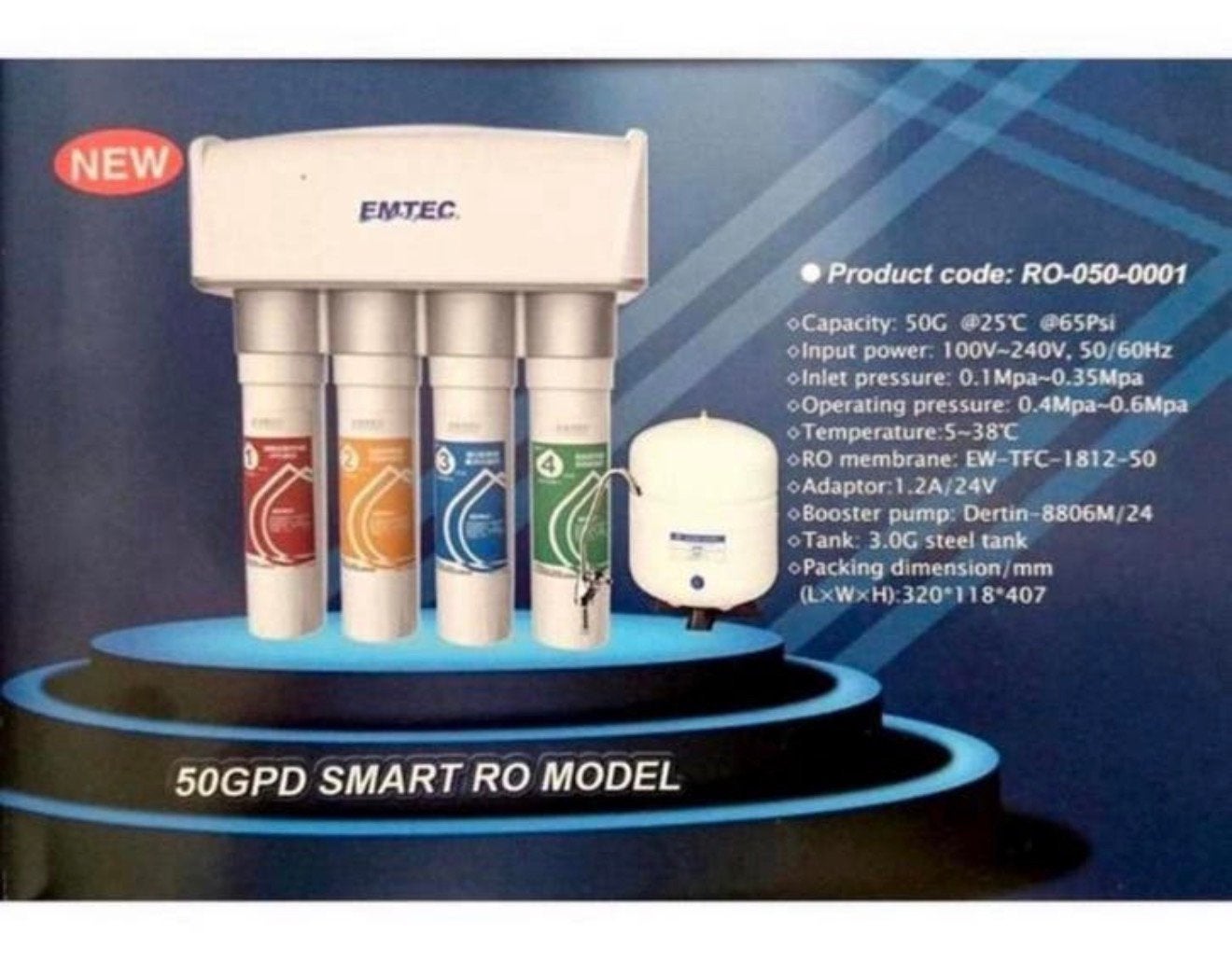 Osmose Omgekeerde osmoseur thuis 50GDP Smart waterzuivering, Nieuw, Ophalen of Verzenden, H, H