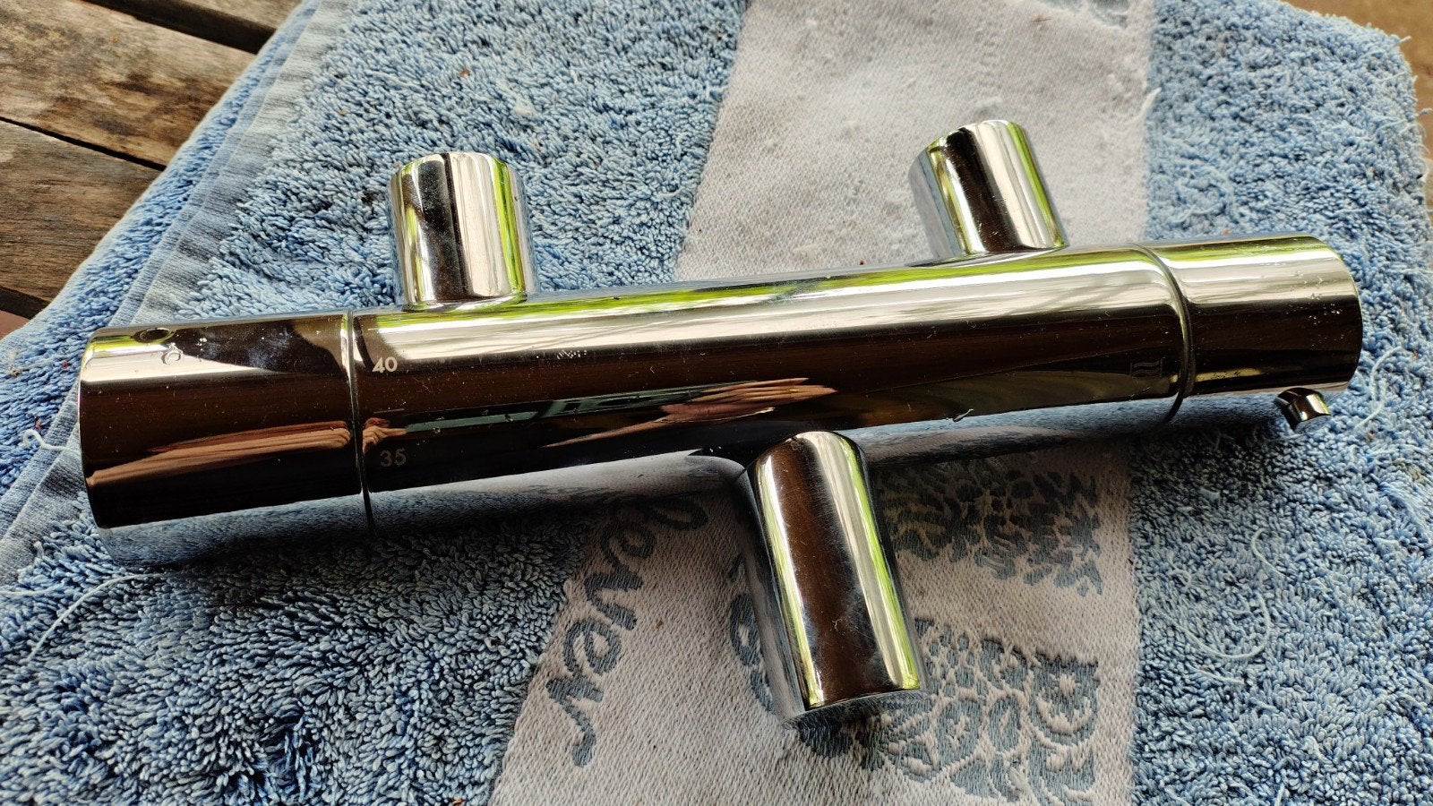 Tiger Douchekraan Thermostatisch Chroom Gebruikt, Ophalen of Verzenden, Gebruikt, Chroom, Kraan