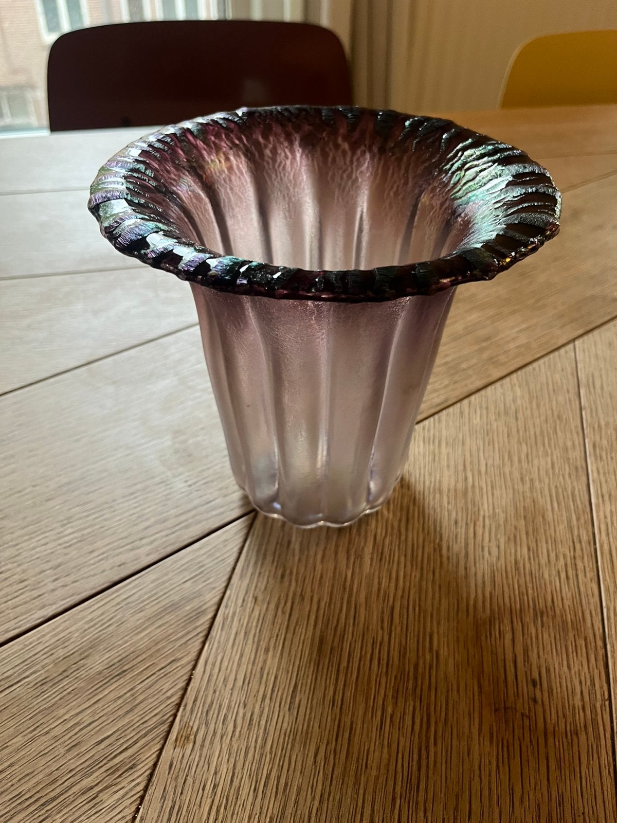 Manuvaria of leerdam kristalunie craquele irise, Antiek en Kunst, Antiek | Glas en Kristal, Ophalen of Verzenden