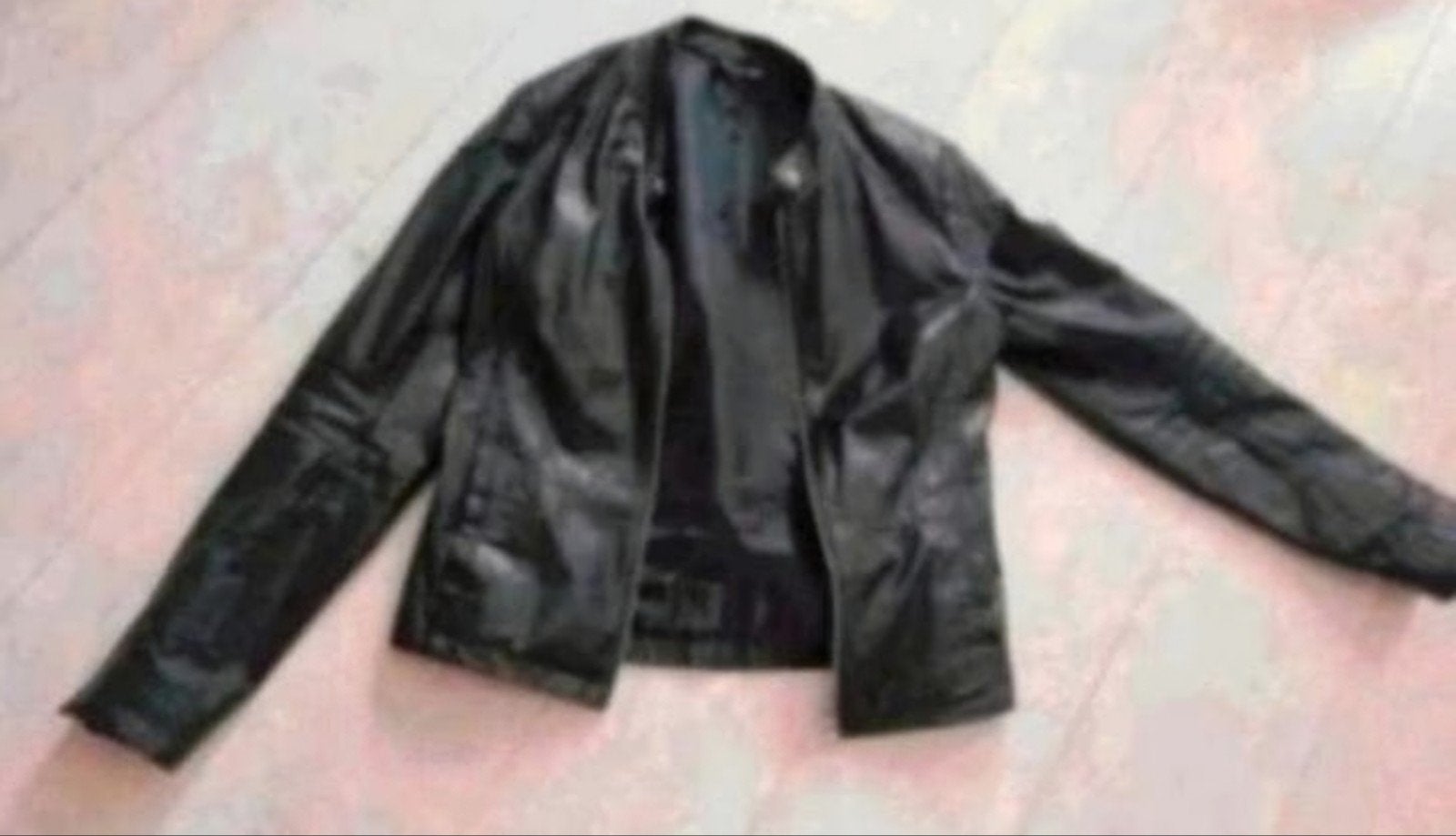 Leatherlook jas zwart maat M, Maat 38/40 (M), Zwart, Ophalen of Verzenden, Zo goed als nieuw