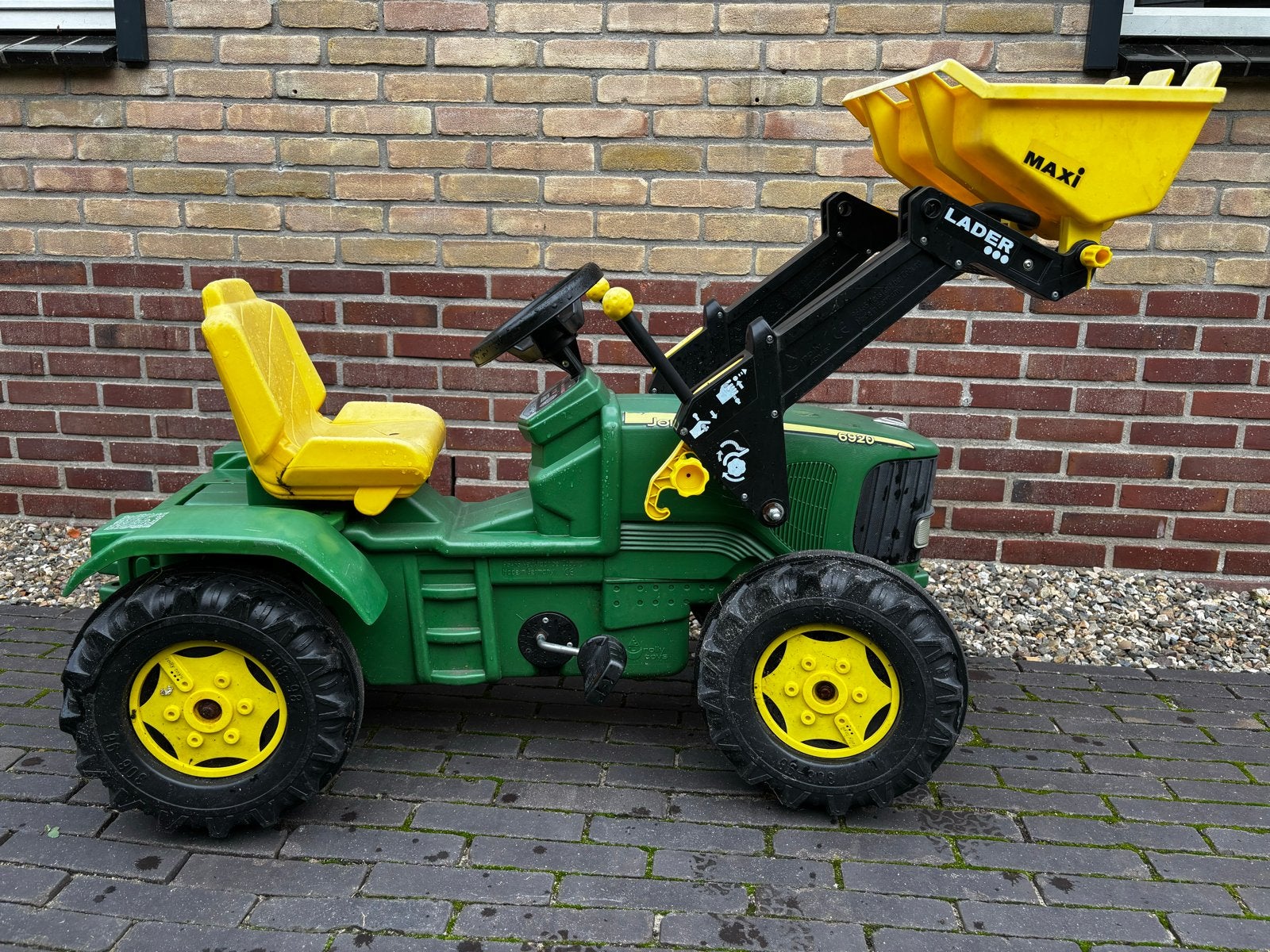 John Deere traptractor met voorlader, Ophalen, Gebruikt