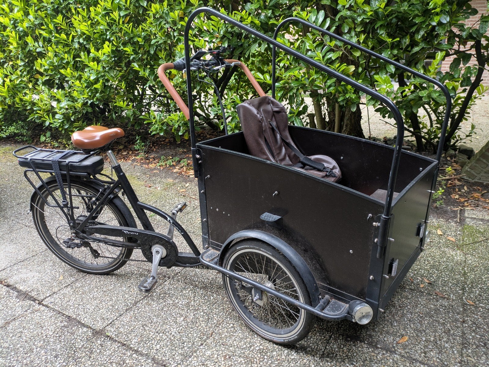 Elektrische Bakfiets Vogue Troy Special met Huif, Fietsen en Brommers, Ophalen, Gebruikt, 4 kinderen of meer, Huif