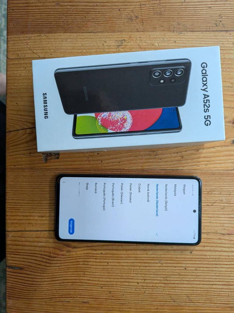 Samsung Galaxy A52s 5G Zwart - 128GB, Telecommunicatie, Mobiele telefoons | Samsung, Gebruikt, Zwart, Touchscreen, Ophalen of Verzenden