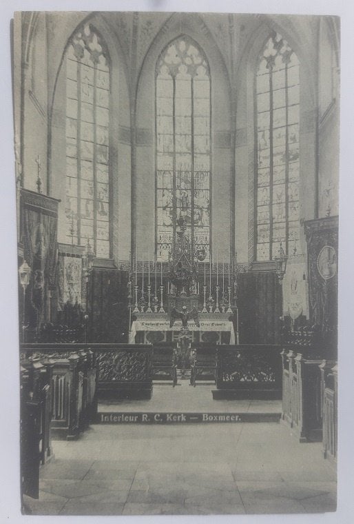 AK - Boxmeer - Interieur R.K. Kerk (1915), Verzenden, Voor 1920, Gelopen, Noord-Brabant