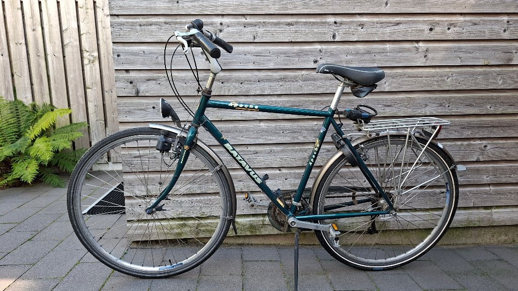 Batavus Apache herenfiets, cedergroen, 53cm, 21 versn., Fietsen en Brommers, Ophalen, Gebruikt, Velgrem, Versnellingen