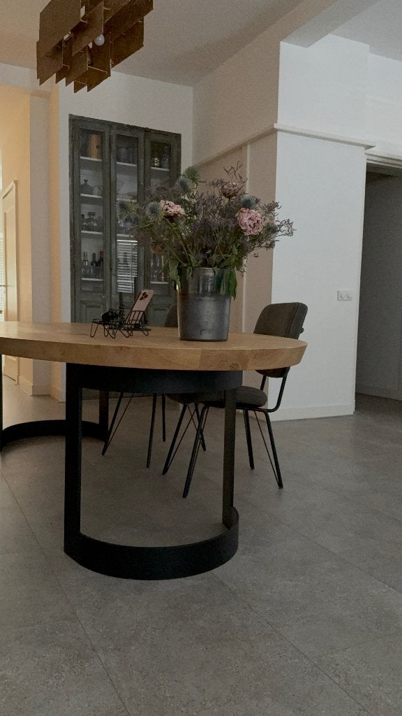 Tafel groot ovaal, Ophalen, 100 tot 150 cm, Blank eiken, Eikenhout
