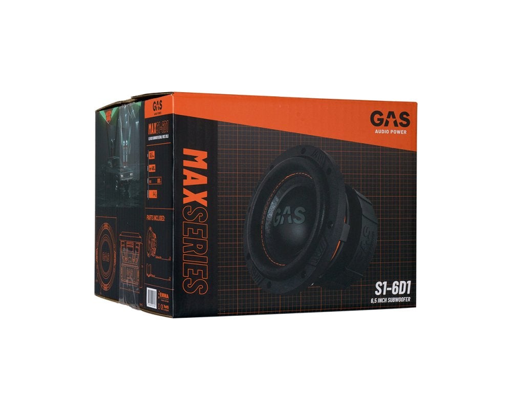 GAS Audio POWER MAX S1-6D1 6.5 inch subwoofer, Auto diversen, Info@optimount.nl, Nieuw, Ophalen of Verzenden, Anholtseweg 48A 7091 HB DINXPERLO