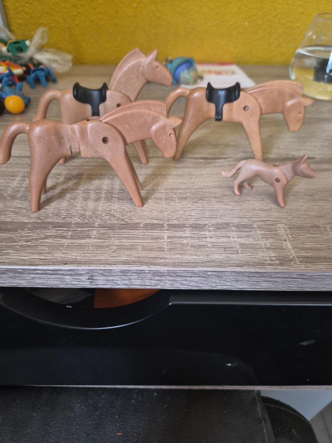 Vintage Playmobil paarden en hond (1974), Ophalen of Verzenden