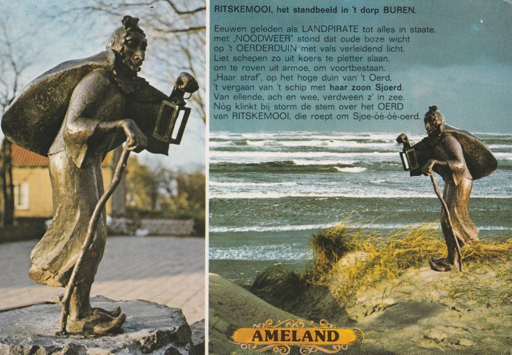 BUREN Standbeeld Ritskemooi, Verzenden, 1980 tot heden, Gelopen, Waddeneilanden