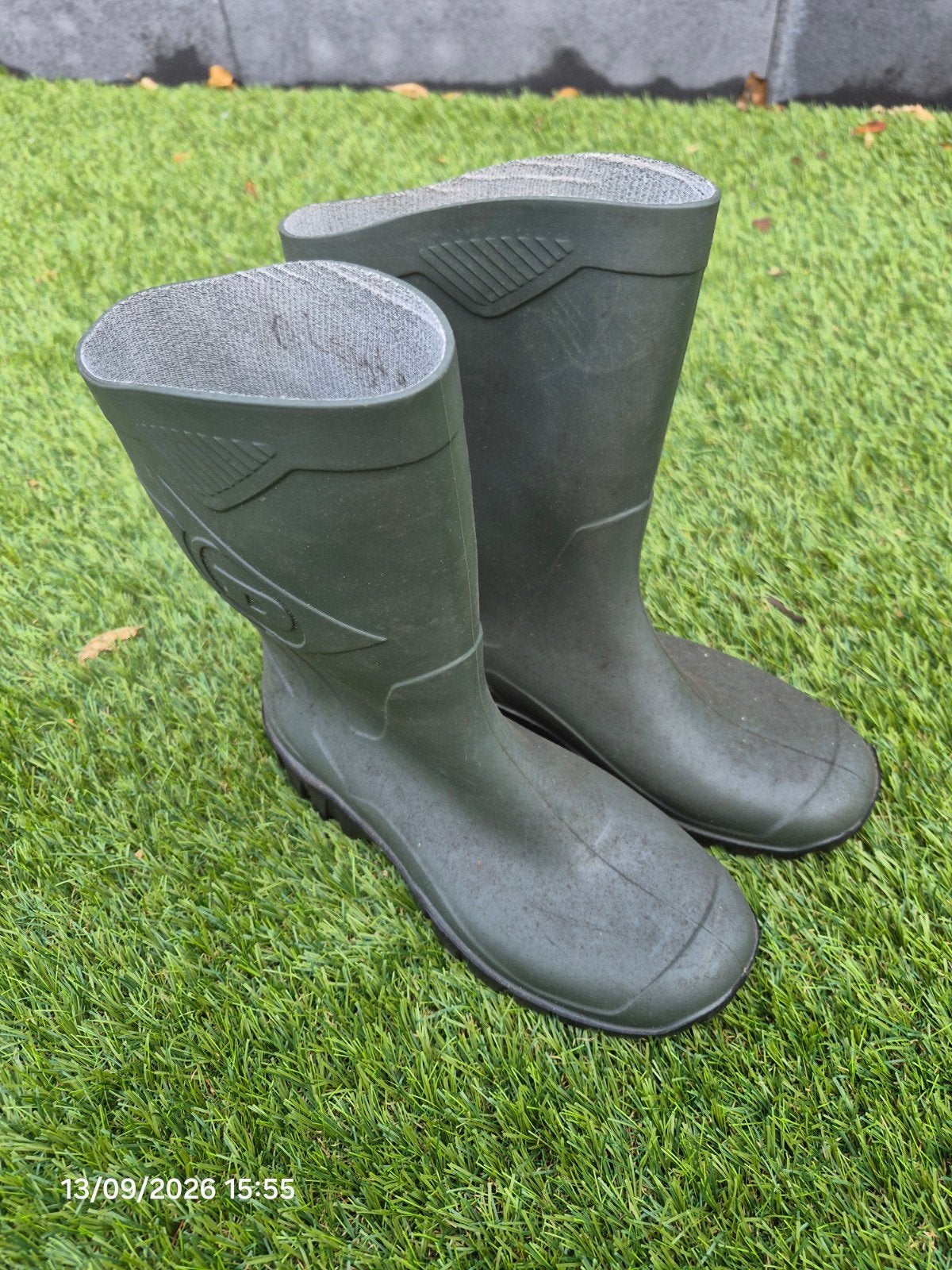 Dunlop groene rubberen laarzen - Maat 39, Tuin en Terras, Gebruikt, Dames, Ophalen of Verzenden, Laarzen