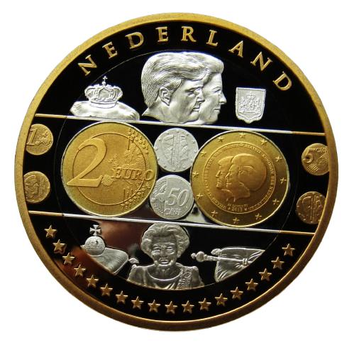 **  Prachtige Penning 2 Euro BU Willem Alexander  **, Verzenden, Zilver, Nederland