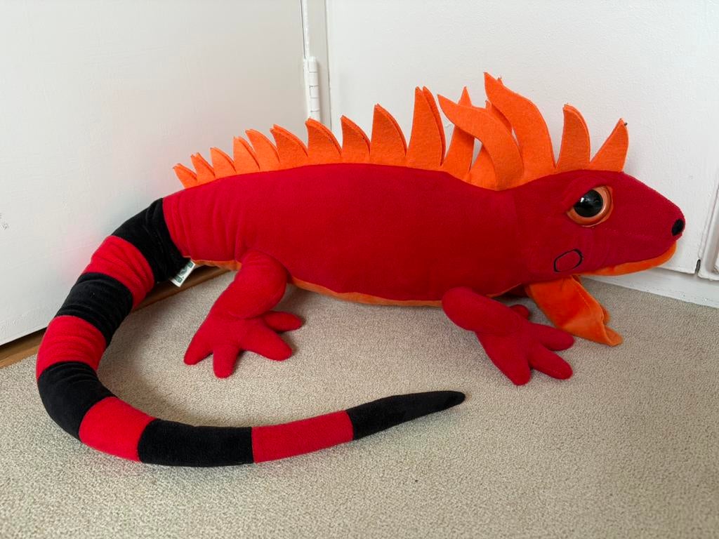 Knuffel leguaan, Overige typen, Ophalen of Verzenden, Zo goed als nieuw, Middelgroot (20 tot 80 cm)