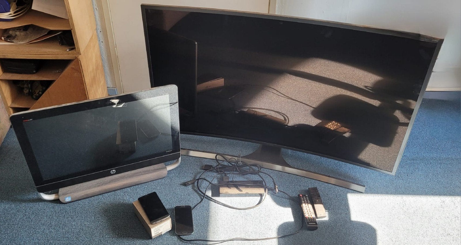 samsung 48 curved smart tv 4k uhd UE48JS8500L hp pc Envy 23, Ophalen, 50 Hz, Samsung, 100 cm of meer