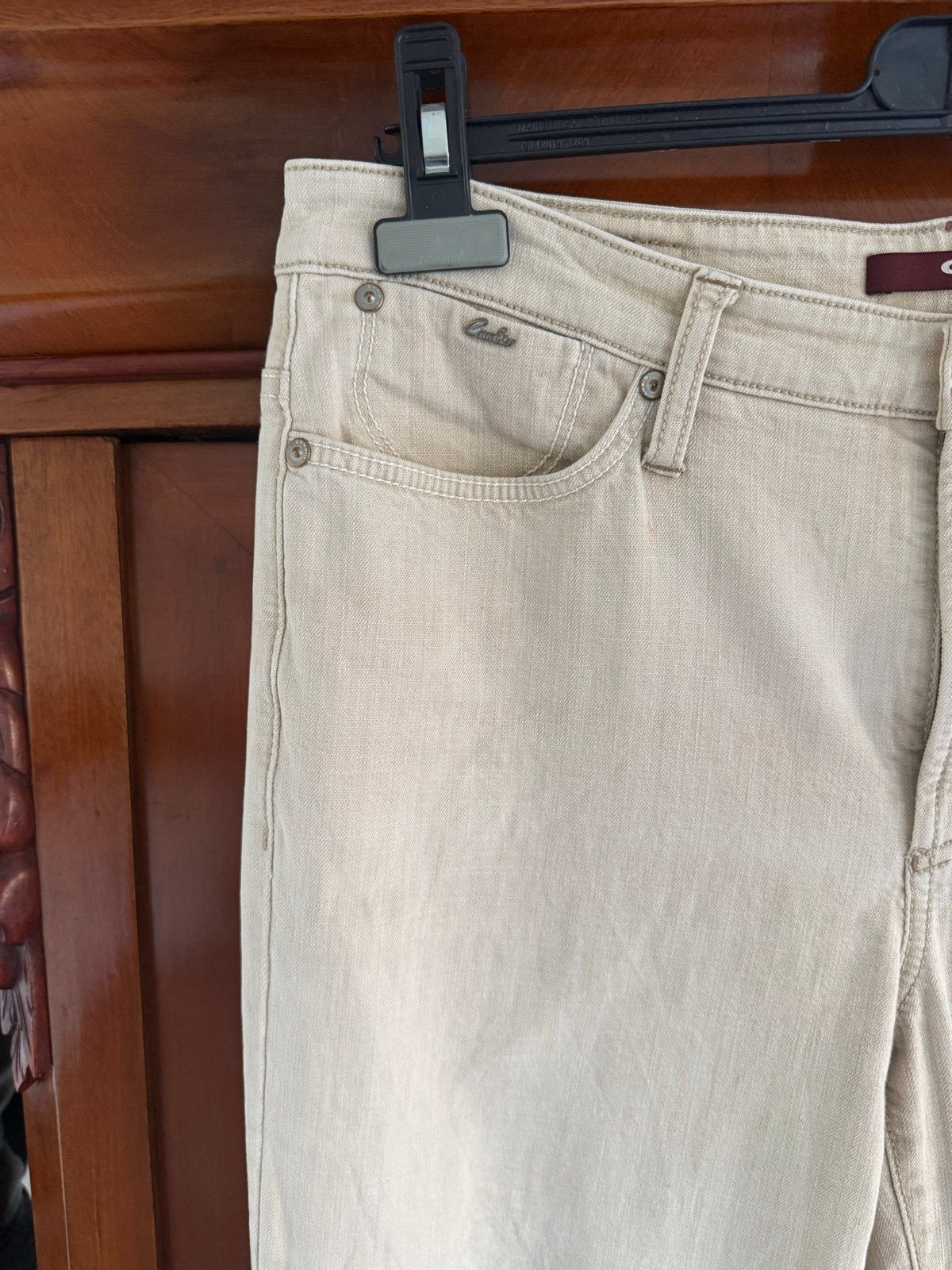 Cambio Jeans beige broek - Zo goed als nieuw, Beige, Maat 42/44 (L), Nieuw, Ophalen of Verzenden