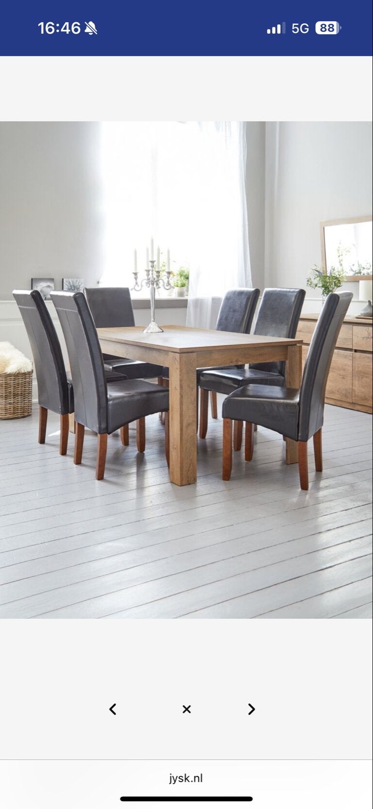 Dezeweek ophalen zgan Eettafel JYSK VEDDE 90 x 160 Eikenhout, Huis en Inrichting, Tafels | Eettafels, Ophalen, Eikenhout, 50 tot 100 cm