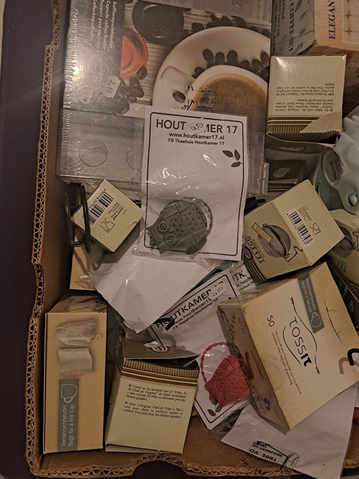 doos vol met nieuwe thee producten voor een kleine prijs, Ophalen, Theezakje(s), Vol
