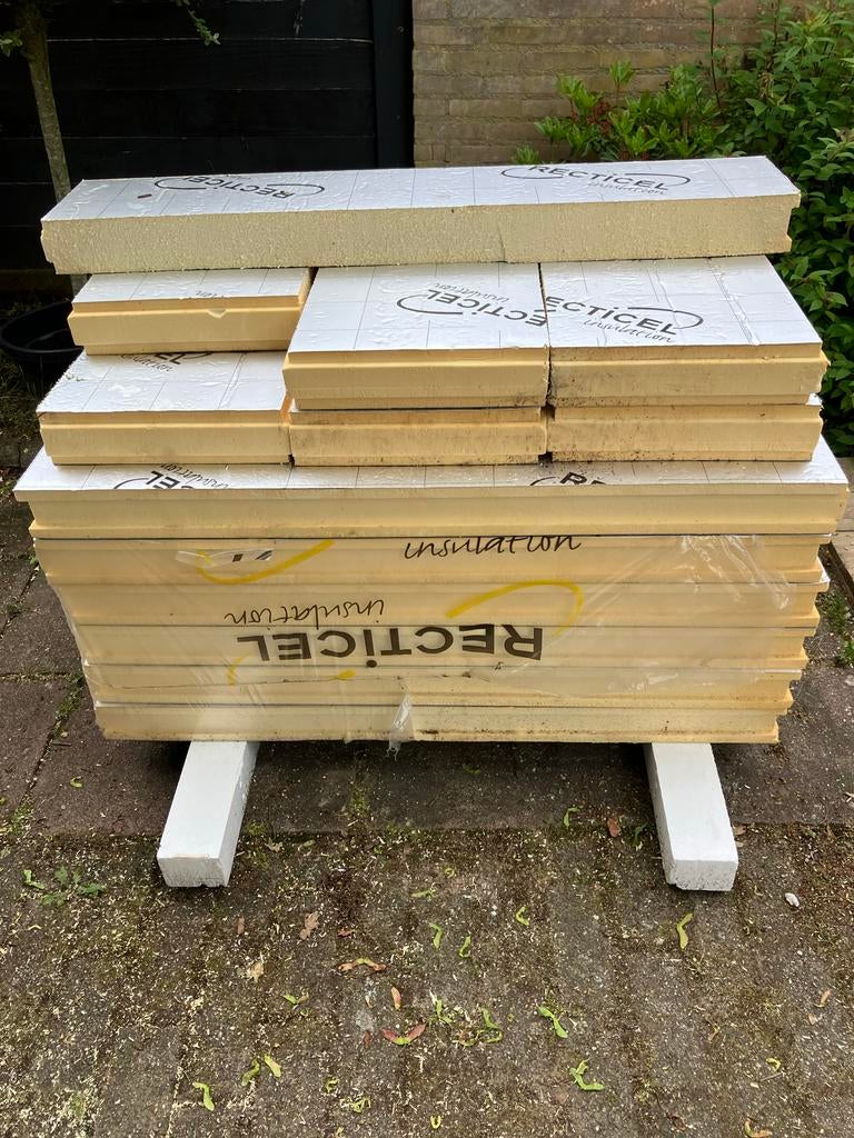 Diverse isolatieplaten: EPS150 & PIR90mm, Doe-het-zelf en Verbouw, Isolatie en Afdichting, Ophalen, Zo goed als nieuw, Hardschuim (Pir)