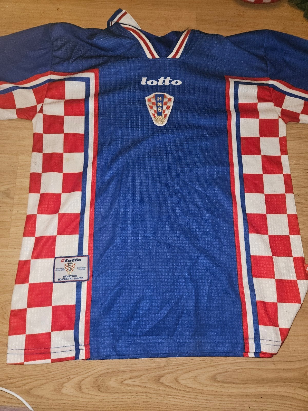 Vintage Lotto Kroatië Voetbalshirt, Maat L, Ophalen of Verzenden, Zo goed als nieuw, Shirt