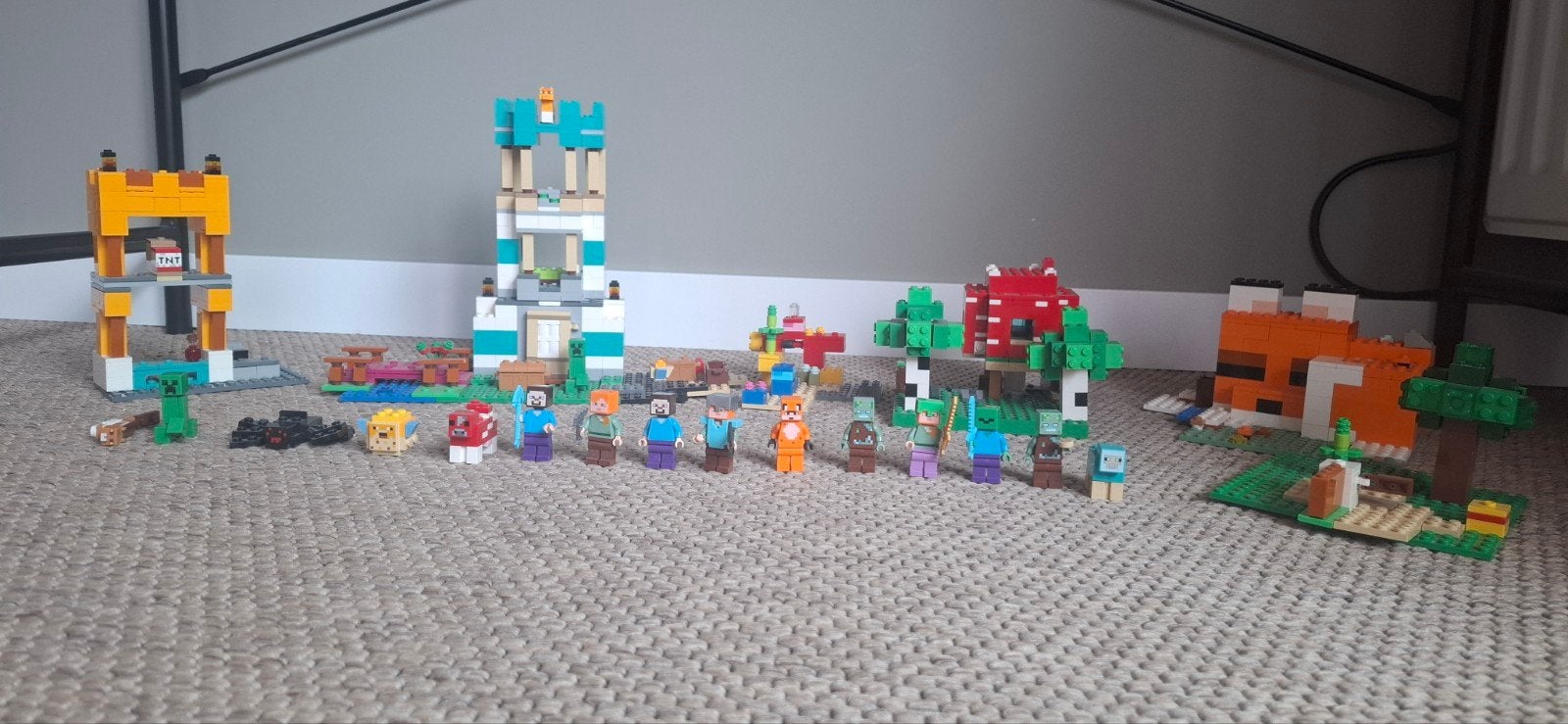 Grote LEGO Minecraft collectie met figuren en gebouwen, Ophalen, Gebruikt, Overige merken