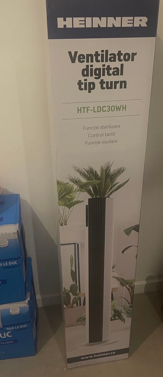 Heinner HTF-LDC30WH Digitale Torenventilator. Nieuw in doos!, Ophalen of Verzenden, Ventilator met afstandsbediening, Nieuw, Torenventilator