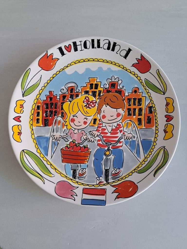 Blond groot bord, diameter 33cm, Ophalen of Verzenden