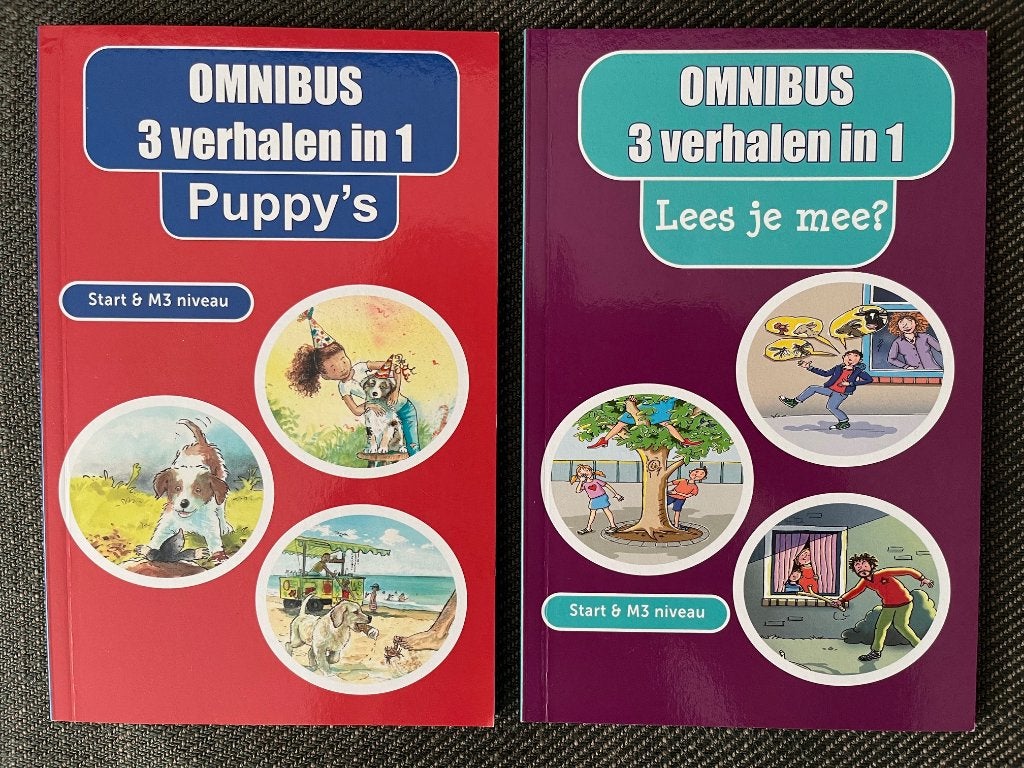AVI leesboekjes AVI Start / AVI M3 (2 x Omnibus 3-in-1), Boeken, Ophalen of Verzenden, Zo goed als nieuw, Martin Scherstra / Ineke Kraijo