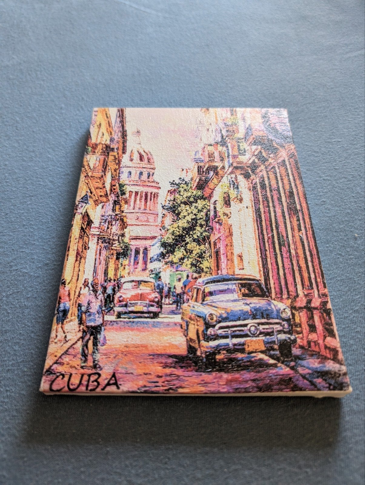 Kleine canvasprint van straat in Havana, Cuba, Minder dan 50 cm, Ophalen of Verzenden, Minder dan 50 cm, Print