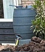 Gratis regenton met voet, Tuin en Terras, Regentonnen, 150 liter of meer, Ophalen, Gebruikt, Kunststof