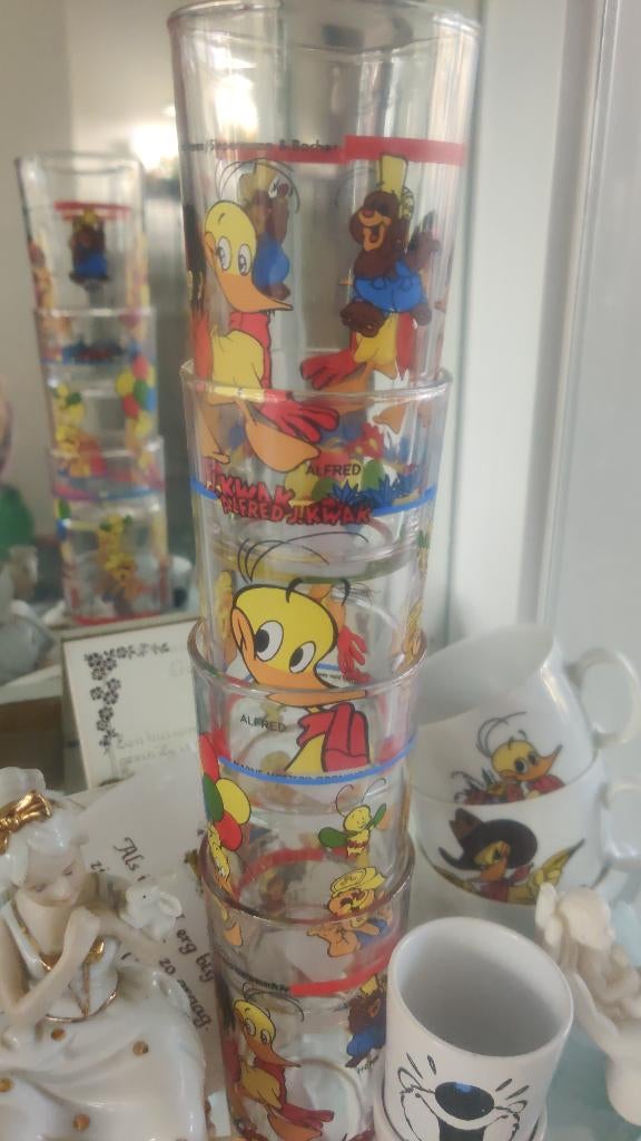 Vintage Alfred Jodocus Kwak kinder drink glazen, Verzenden, Zo goed als nieuw, Gebruiksvoorwerp