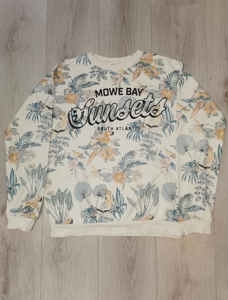 Leuke H&M meidentrui met tropische print, mt 158/164, Kinderen en Baby's, Gebruikt, Meisje, Trui of Vest, H&M