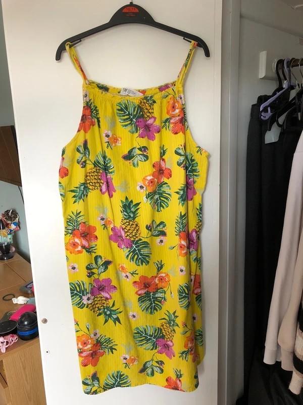 Zomerse H&M jurk met tropische print, Ophalen of Verzenden, Zo goed als nieuw, Meisje, Jurk of Rok