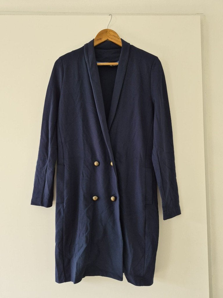 Lange Blazer So Soire maat S dames - blauw, So Soire, Blauw, Ophalen of Verzenden, Zo goed als nieuw