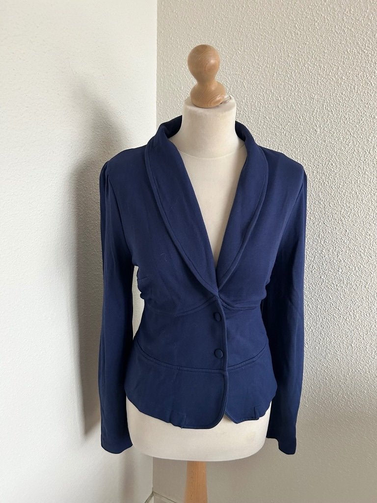 King Louie maat L Retro blazer blauw 50's 2772, Blauw, Maat 42/44 (L), Ophalen of Verzenden, Zo goed als nieuw