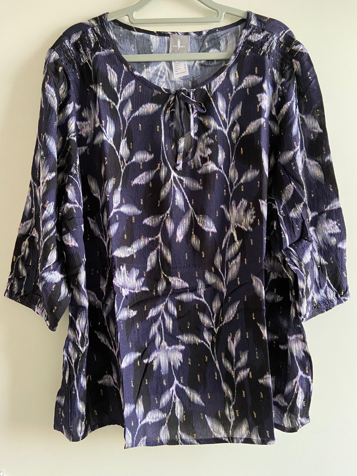 Dames Blouse met 3/4 mouwen, Kleding | Dames, Blouses en Tunieken, Ophalen of Verzenden, Nieuw, Maat 46/48 (XL) of groter, Blauw