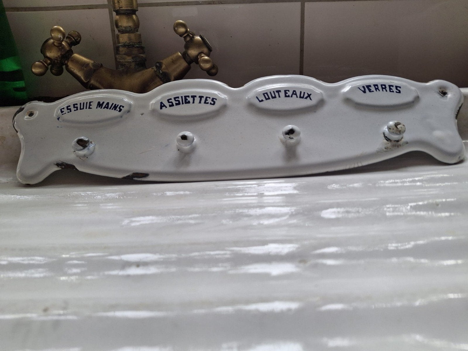 Handdoeken rekje emaille (Frans), Ophalen of Verzenden