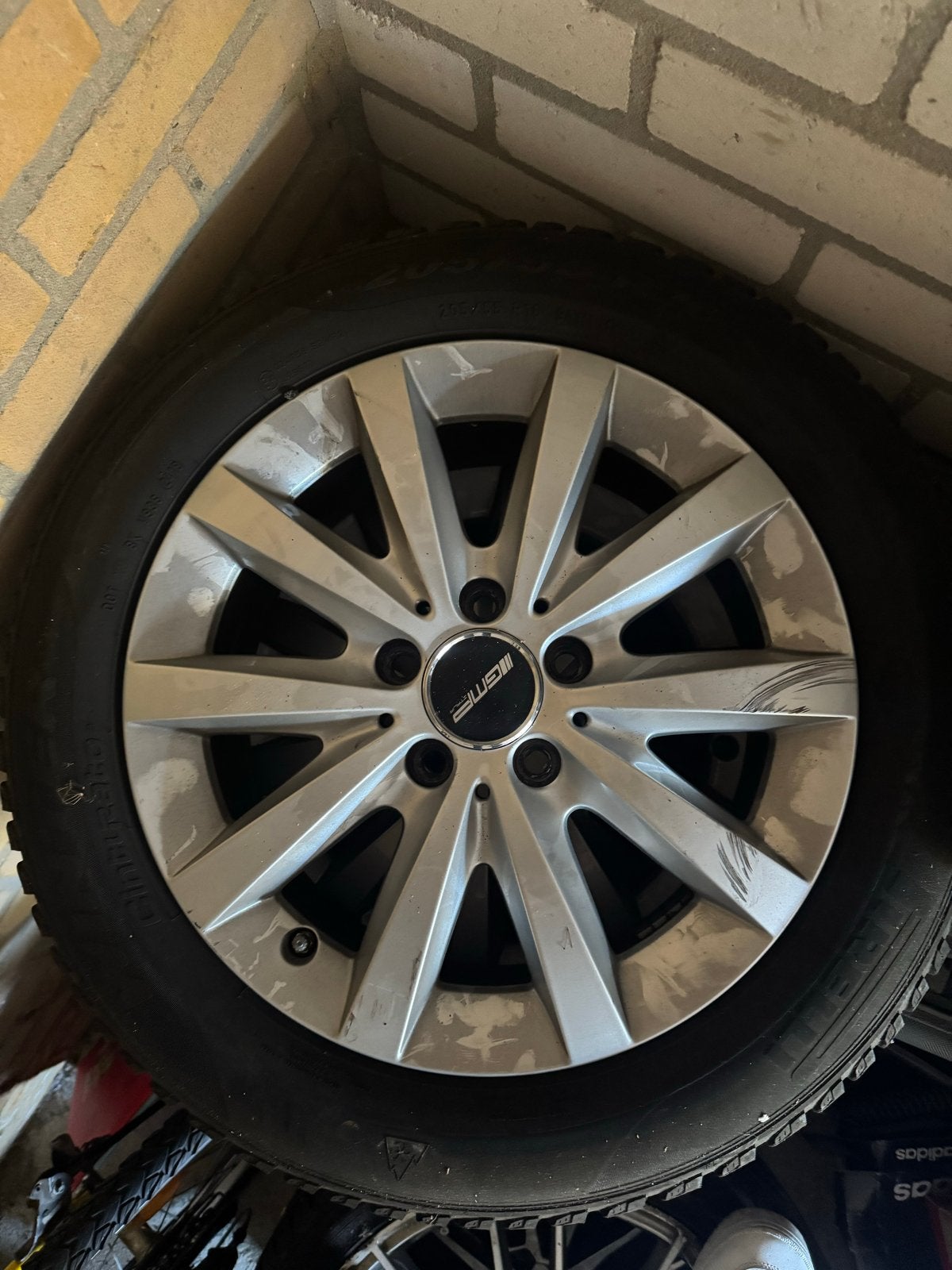 Meecedes velgen met winterband - 205/55 R16 - lichte krassen, Ophalen, Gebruikt, 16 inch, Banden en Velgen