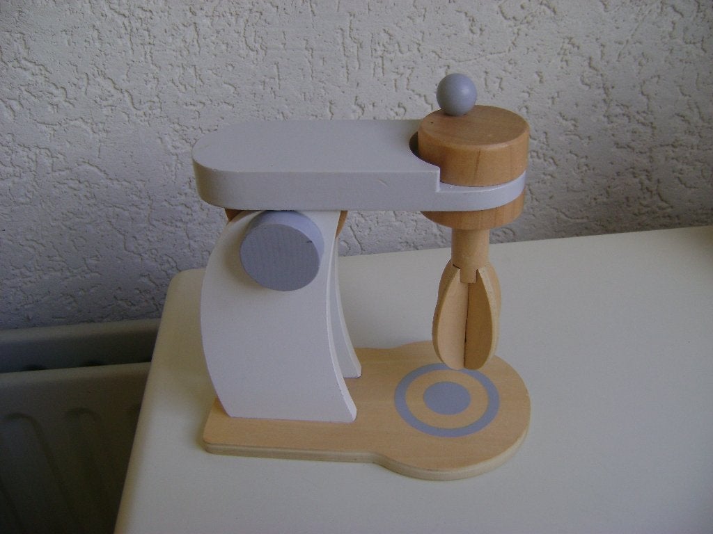 houten mixer met draaibare garde van 17langx17hoog, Ophalen of Verzenden, Zo goed als nieuw, Hout, Speelkeuken-accessoire