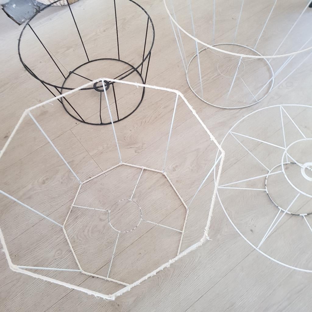 xl lampenkap frames diy 4x, Ophalen of Verzenden, Gebruikt, Wit, Rond